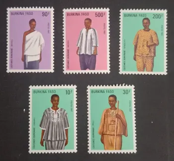 Burkina Faso 1987 Mi. 1148-1152 Costumes traditionnels burkinabé