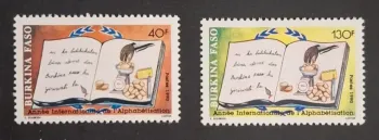 Burkina Faso 1990 Mi. 1229-1230 Année internationale alphabétisation