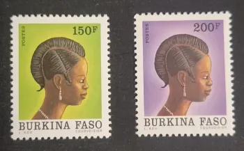 Burkina Faso 1991 Mi. 1250-1251 coiffure traditionnelle africaine