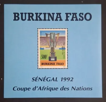 Burkina Faso 1992 Mi. Bl. 136 Coupe d'Afrique des Nations football