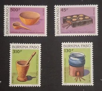 Burkina Faso 1991 Mi. 1264-1267 ustensiles cuisine traditionnelle