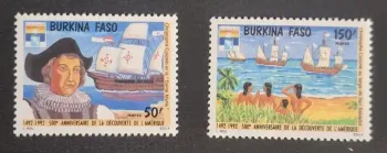 Burkina Faso 1992 Mi. 1274-1275 Christophe Colomb découverte Amérique