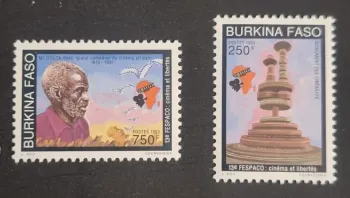 Burkina Faso 1993 Mi. 1282-1283 FESPACO cinéma africain Douta Seck