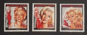 Burkina Faso 1995 Mi. 1350-1352 Marilyn Monroe cinéma Niagara