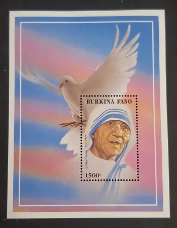 Burkina Faso 1997 Mi. Bl. 172 Mère Teresa colombe paix Nobel