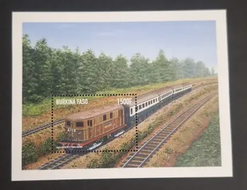 Burkina Faso AAAA Mi. Bl. 185 train locomotive Sarah Siddons rail