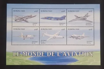 Burkina Faso 1999 Mi. 1653-1658 aviation avions Antonov Sukhoi