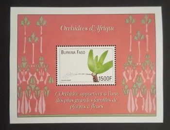 Burkina Faso 2000 Mi. Bl. 200 Orchidées d'Afrique Bolusiella talbotii