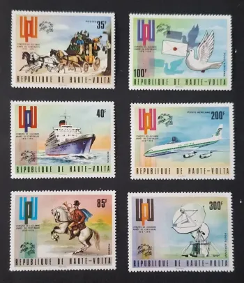 Haute-Volta 1974 Mi. 517-522 UPU centenaire Lausanne transport