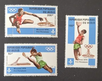 Bénin 1976 Mi. 50-52 Jeux Olympiques Montréal athlétisme basketball