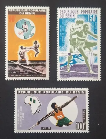 Benin 1977 Mi. 100-102 African Games Lagos karate javelin races