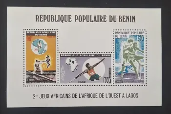 Benin 1977 Mi. 100-102 African Games Lagos karate javelin races