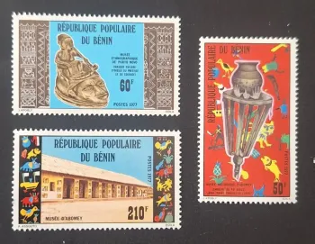 Bénin 1977 Mi. 109-111 Musée Abomey Porto-Novo masque Guélédé art