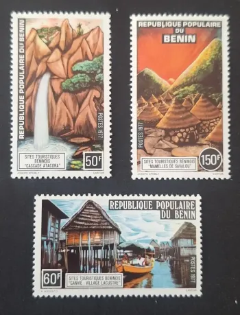 Benin 1977 Mi. 112-114 Tourist Sites Atacora Ganvié Savalou