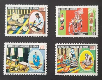 Benin 1978 Mi. 151-154 Province Discovery Crafts Bicycle Ouémé