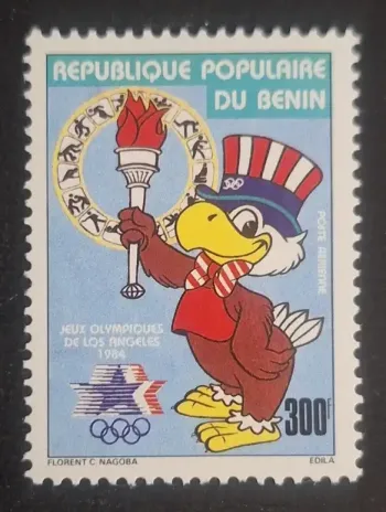 Bénin 1984 Mi. 356 Jeux Olympiques Los Angeles mascotte Sam aigle