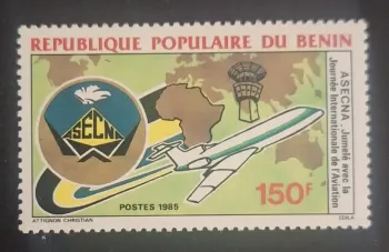 Bénin 1985 Mi. 416 ASECNA Journée internationale aviation avion Afrique