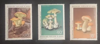 Benin 1985 Mi. 419-421 Pilze Steinpilz Knollenblätterpilz Krempling