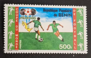 Bénin 1986 Mi. 440 Coupe du Monde football Mexico 86 FIFA soccer