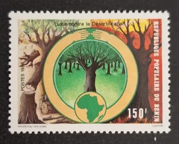 Bénin 1986 Mi. 441 Lutte contre désertification arbres Afrique globe