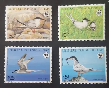 Bénin 1989 Mi. 476-479 WWF Sterna dougallii sterne oiseaux faune