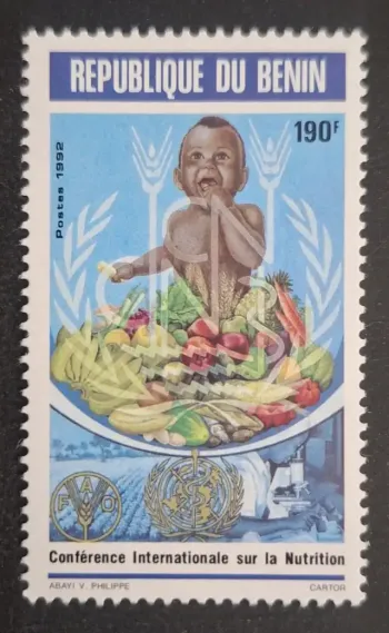 Bénin 1992 Mi. 535 Conférence internationale nutrition FAO OMS enfant