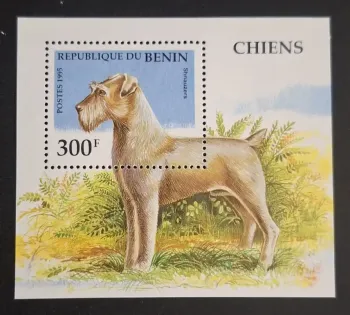 Benin 1995 Mi. Bl. 12 Schnauzer dog breeds animals