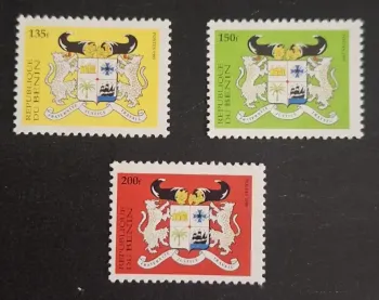 Bénin 1995 Mi. 682-684 armoiries blason léopards héraldique navire