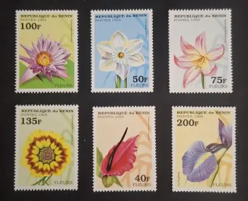 Bénin 1995 Mi. 710-715 Fleurs orchidées Narcisse Amaryllis Iris Flora