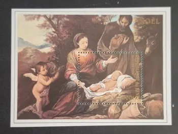 Bénin 1996 Mi. Bl. 17 Noël Nativité peinture ange Vierge Marie