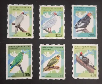Benin 1996 Mi. 842-847 Seltene Vögel Papagei Kondor Specht Ibis Fauna
