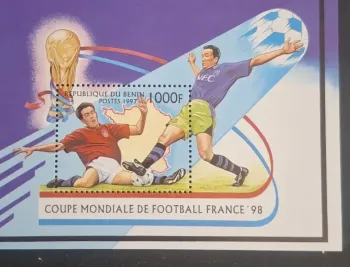 Bénin 1997 Mi. Bl. 26 Coupe Mondiale Football France 98 FIFA sport