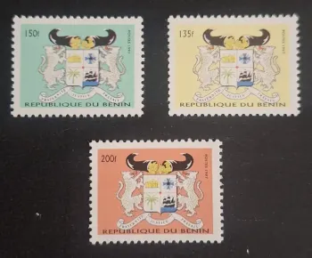 Bénin 1997 Mi. 926-928 armoiries blason lions héraldique panthères