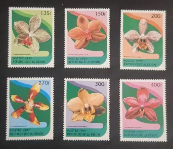 Bénin 1997 Mi. 943-948 orchidées Phalaenopsis fleurs flore tropicale