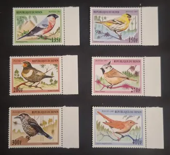 Bénin 1997 Mi. 957-962 oiseaux bouvreuil tarin mésange rossignol