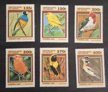 Bénin 1999 Mi. 1119-1124 oiseaux faune Diamant Gould Sicale Paroare