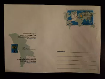 Moldawien 2002 Ganzsache Seminar Postentwicklung Chișinău Taube