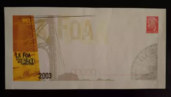 Nouvelle Calédonie PAP entier postal La Foa fête ses 120 ans 1883 2003