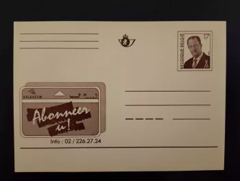 Belgien Ganzsache Belgacom Telecard König Albert II 17F NL