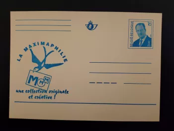 Belgique entier postal carte La Maximaphilie Roi Albert II 16F neuf