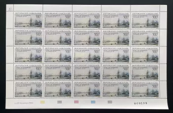 Gabon 1991 YT PA 289 sheet Port Marseille Jongkind boats painting