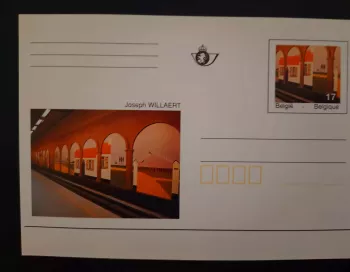 Belgium stationery postal mint Joseph Willaert metro station art