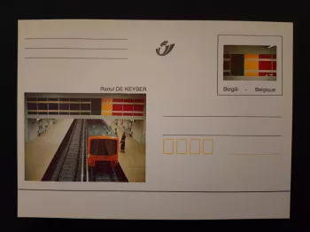 Belgien Ganzsache ungebraucht Raoul De Keyser abstrakte Kunst Metro
