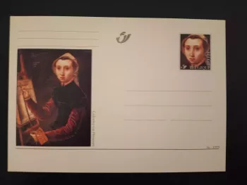 Belgium 1999 postal stationery Catharina van Hemessen self-portrait 3a