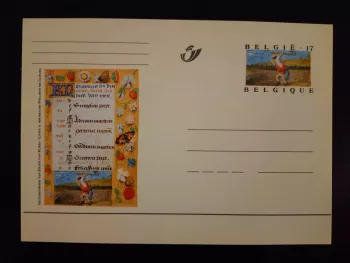 Belgique entier postal carte Livre d'Heures de Philippe de Clèves III
