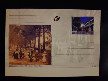 Belgium 2000 postal stationery Brussels Avenue de la Toison d'Or mint