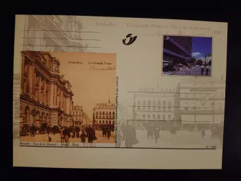 Belgium illustrated stationery Brussels Grande Poste Place de la Monnaie