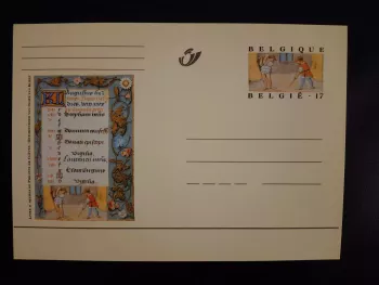 Belgique entier postal illustré Livre d'Heures de Philippe de Clèves
