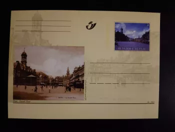 Belgique 2001 entier postal illustré Mons Grand Place neuf