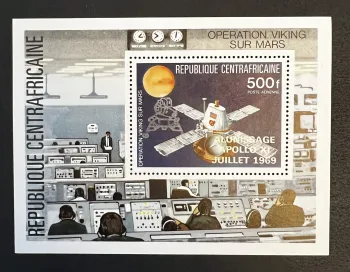 Centrafrique 1969 Mi. Bl. 69 Opération Viking Mars Apollo XI espace NASA